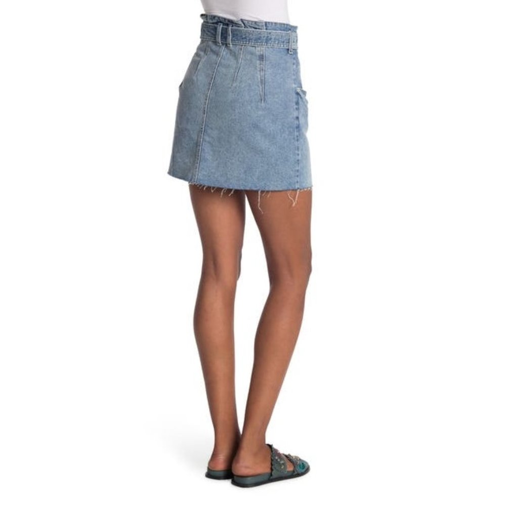 Free People East of Eden Denim Mini Skirt - 27 (4) - Picture 3 of 8